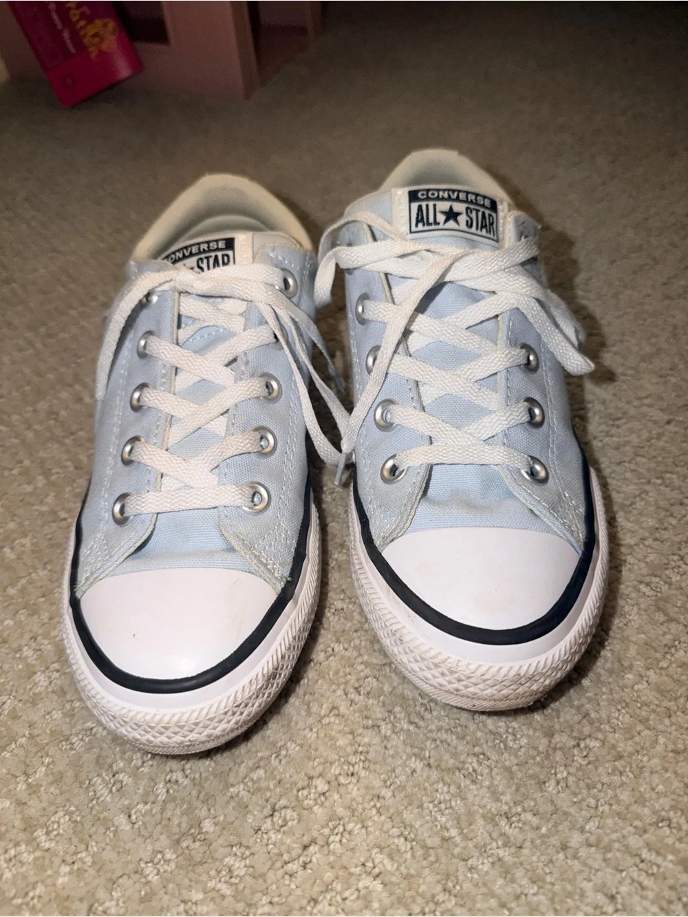Converse Kids Low Top Sneakers in Light Blue - Size 2
